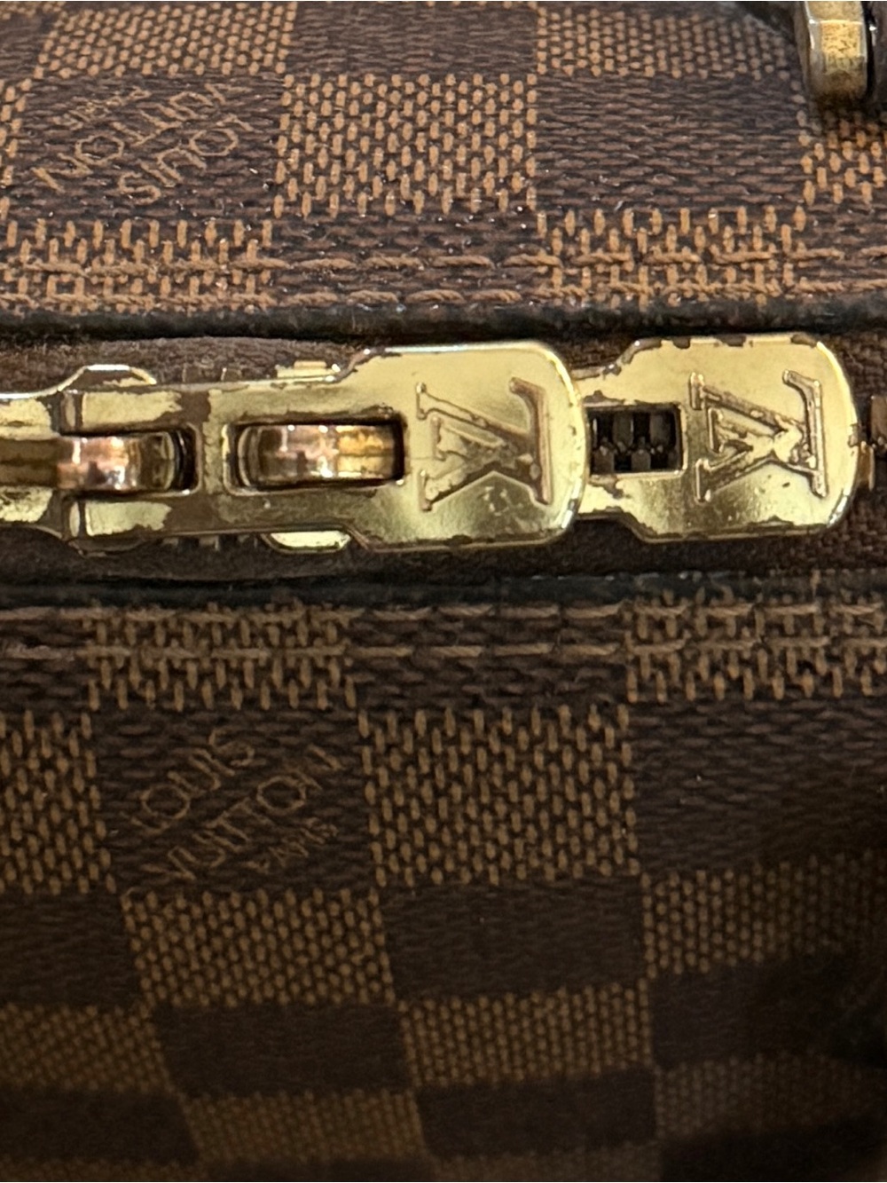 Louis Vuitton Brown Checkered Alma Dome Shoulder Crossbody Bag LV Medium PM - Picture 14 of 17